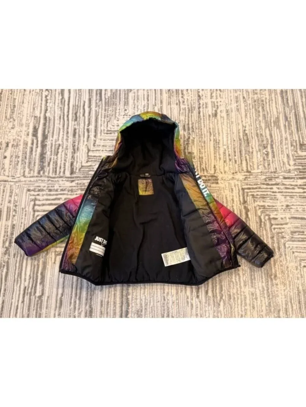 Nike Core Quilted girls Toddler size 2T hooded puffer coat MSRP $100